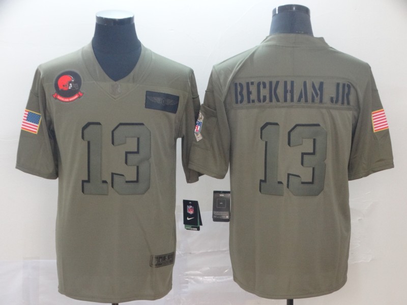 Men's Cleveland Browns Odell Beckham Jr. Olive Jersey